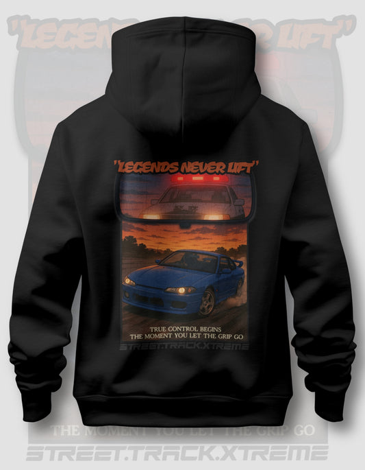 'Legends Never Lift - S15 Silvia' -  Black Hoodie