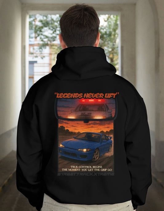 'Legends Never Lift - S15 Silvia' -  Black Hoodie