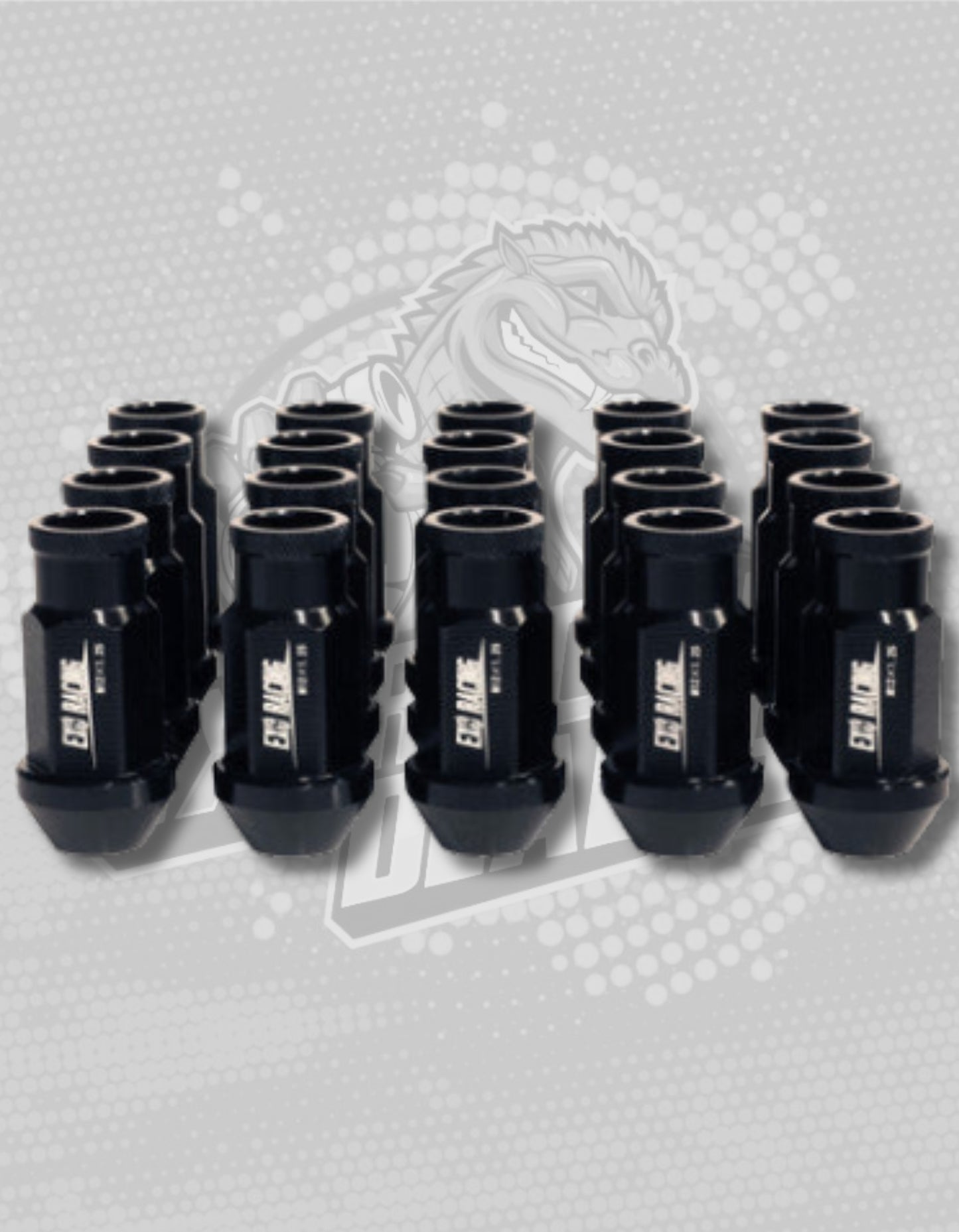 20 x  black Exoracing Wheel Nuts Forged Steel