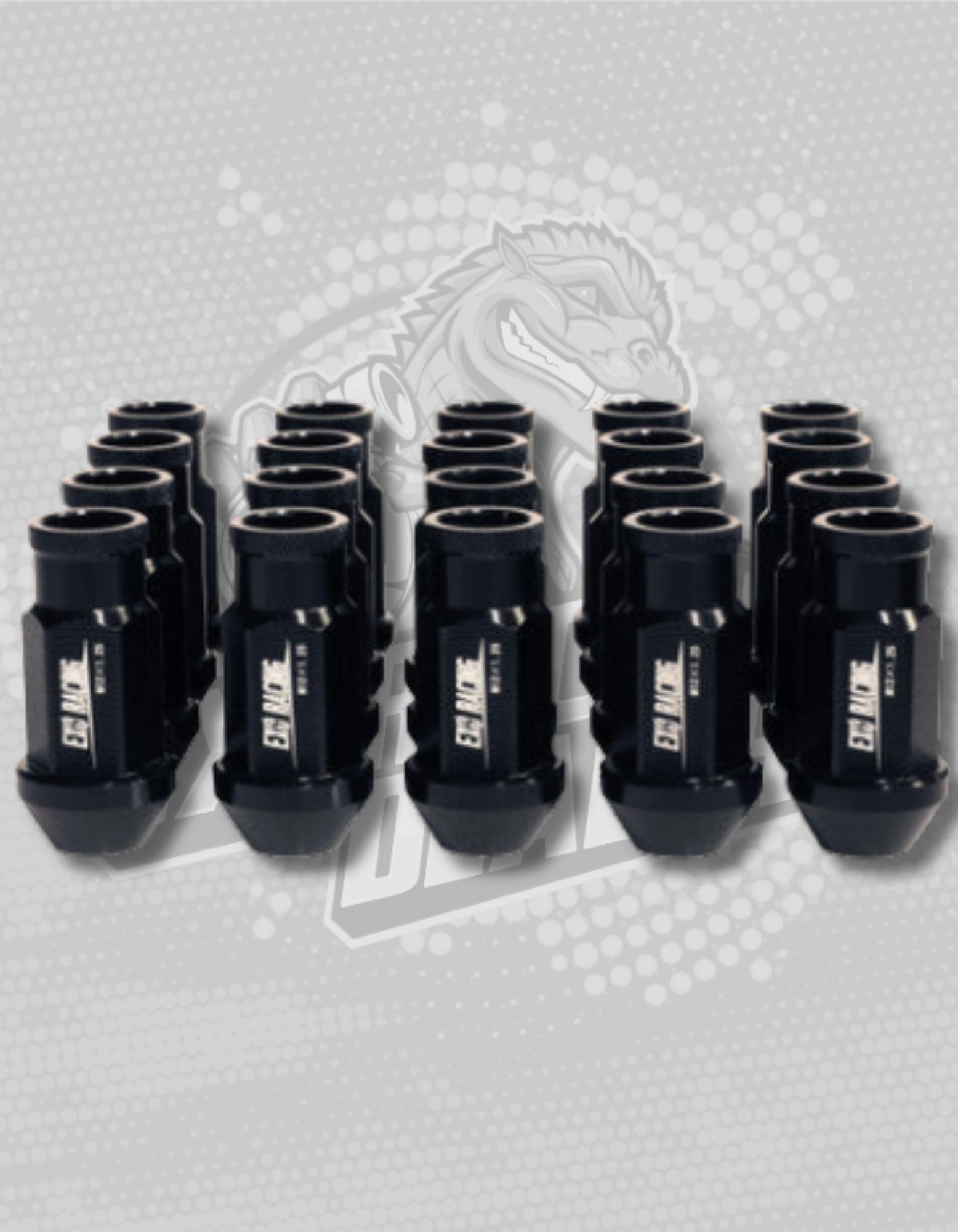 20 x  black Exoracing Wheel Nuts Forged Steel