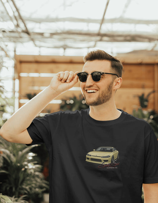 'Silvia S15' - Lightweight T-Shirt Black