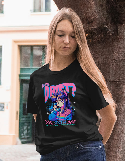 'Want To Drift' - Lightweight T-Shirt Black