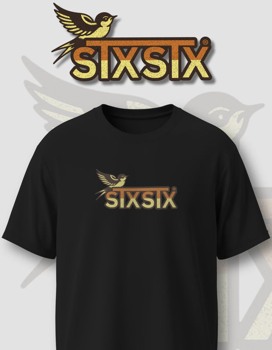 'Swallow' - Lightweight T-Shirt Black