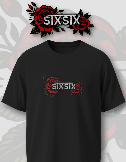 'Rose' - Lightweight T-Shirt Black