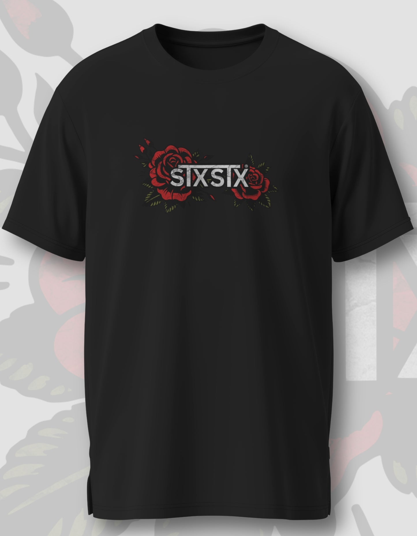 'Rose' - Lightweight T-Shirt Black