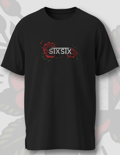 'Rose' - Lightweight T-Shirt Black