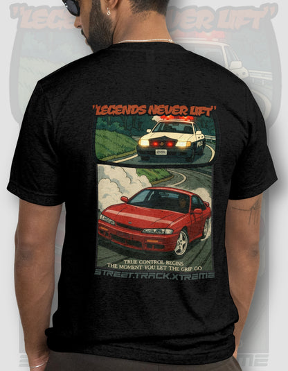 'Legends Never Lift - S14 Silvia' - Lightweight T-Shirt Black
