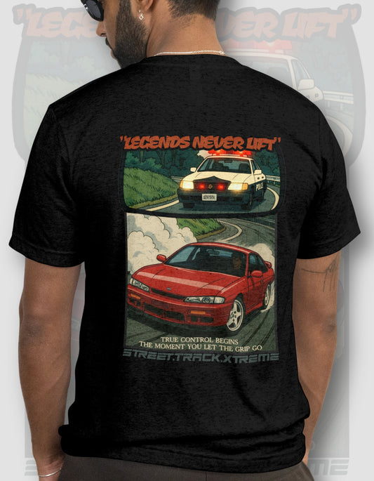 'Legends Never Lift - S14 Silvia' - Lightweight T-Shirt Black