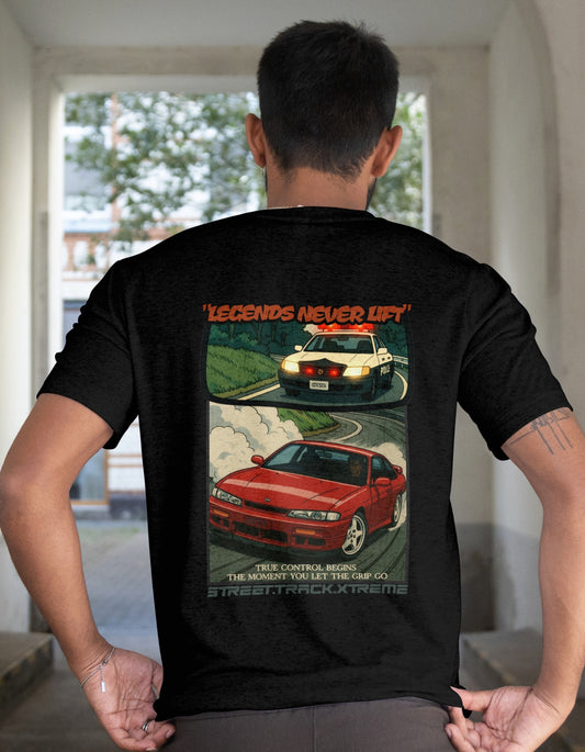 'Legends Never Lift - S14 Silvia' - Lightweight T-Shirt Black