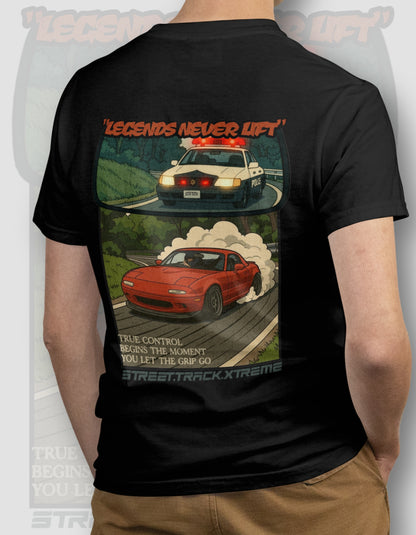 'Legends Never Lift - MX5' - Lightweight T-Shirt Black