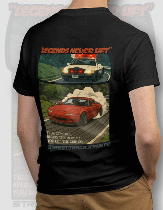 'Legends Never Lift - MX5' - Lightweight T-Shirt Black