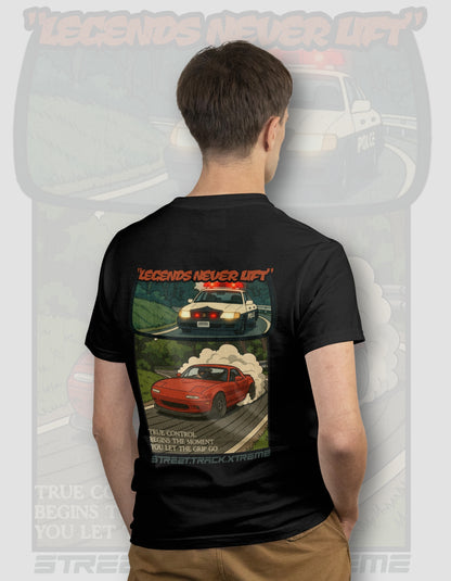 'Legends Never Lift - MX5' - Lightweight T-Shirt Black
