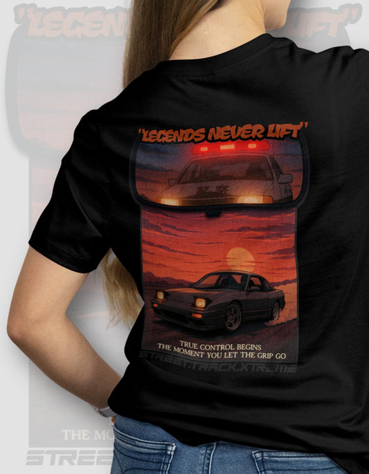 'Legends Never Lift - S13 Silvia' - Lightweight T-Shirt Black