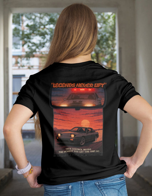 'Legends Never Lift - S13 Silvia' - Lightweight T-Shirt Black