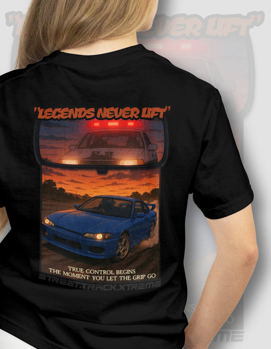 'Legends Never Lift - S15 Silvia' - Lightweight T-Shirt Black