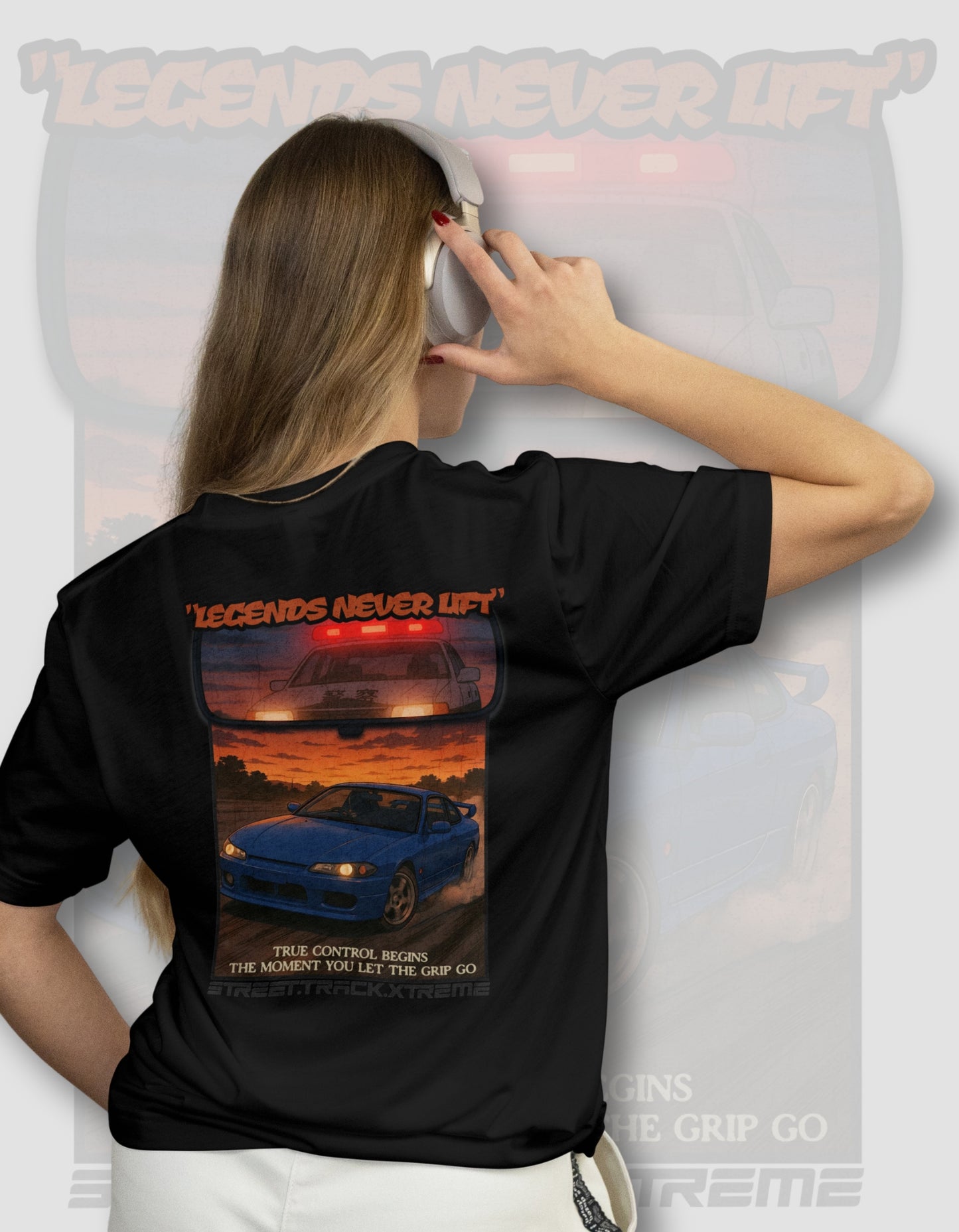 'Legends Never Lift - S15 Silvia' - Lightweight T-Shirt Black