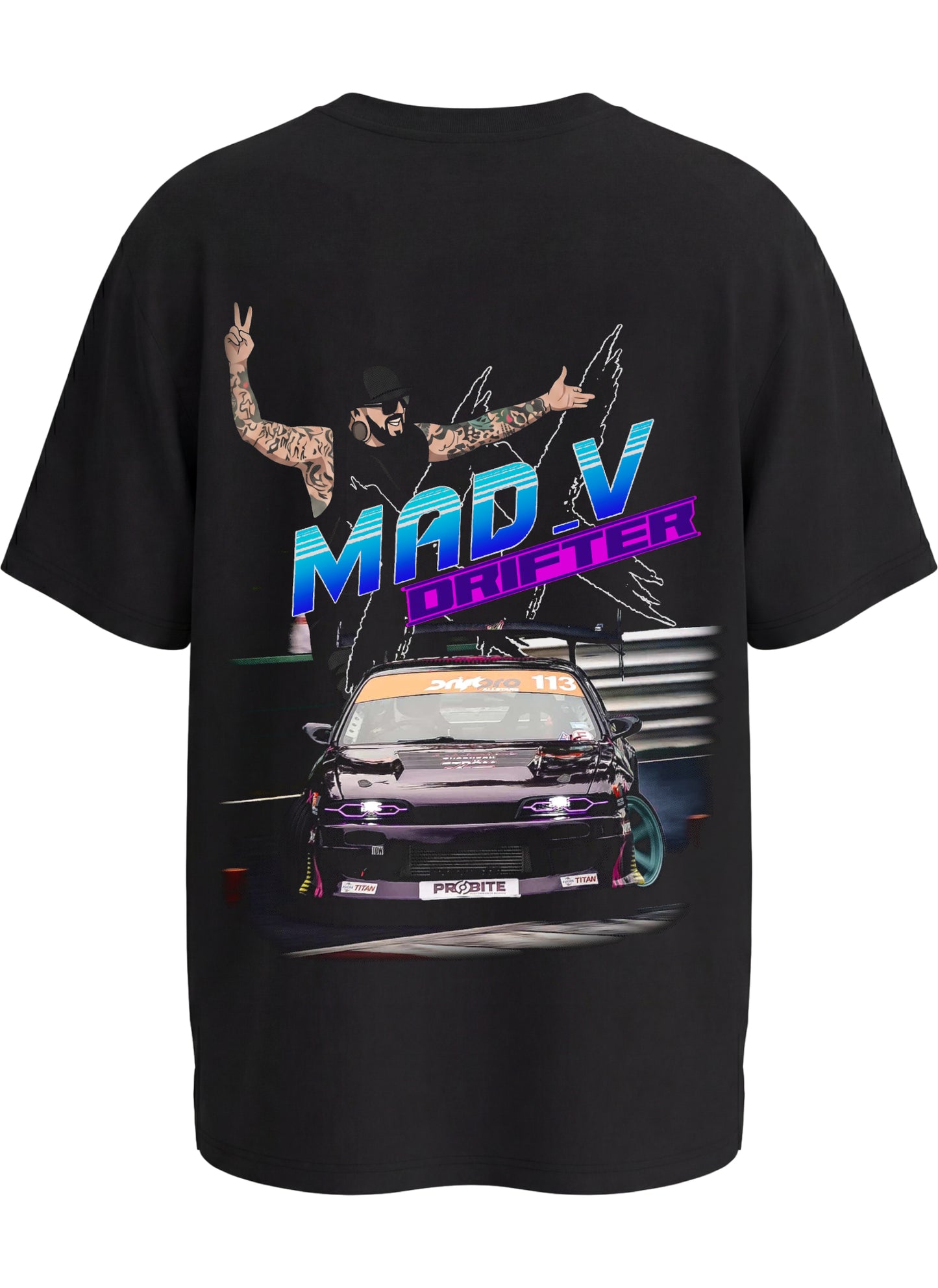 STXSTX x Mad_V_Drifter -  Premium Black Tshirt